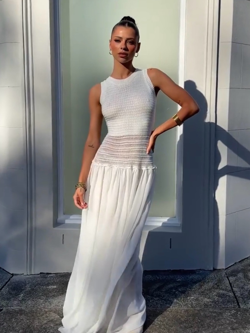 NWT PepperMayo Off Grid Crochet Maxi Dress